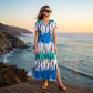 🎉 2026 Sale — Over 36,100 Sold 👗 Women’s Tie Dye V Neck Maxi Dress – Summer Vacation Outfit 🌈