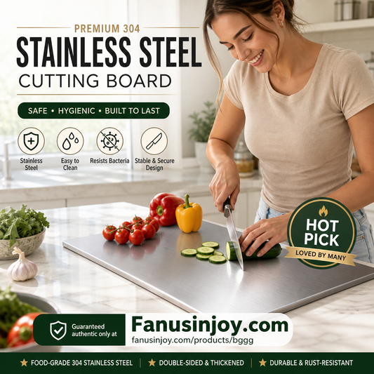 🎉 2026 Sale — Over 45,000 Sold! 🔪 304 Stainless Steel Cutting Board – Hygienic, Mold-Resistant, Easy Clean – The Last Board You'll Ever Need! ✨