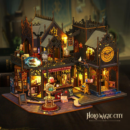 🎉 2026 Sale — Over 32,000 Sold!🏰 DIY Wooden Book Nook Kit – 3D Wooden Puzzle Mini House Model for Bookshelf Decor ✨
