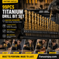 🥳2026 HOT SALE🥳💞Over 50K Sold!🛠️ 99-Piece Titanium Coated HSS Drill Bit Set | 1.5–10mm Complete Sizing ✨