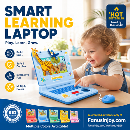 💻 50% OFF NOW! 🎁 Kids Interactive Simulation Toy Laptop – Built-in Mouse, Music & Scrolling Screen Educational Learning Toy 🖥️✨