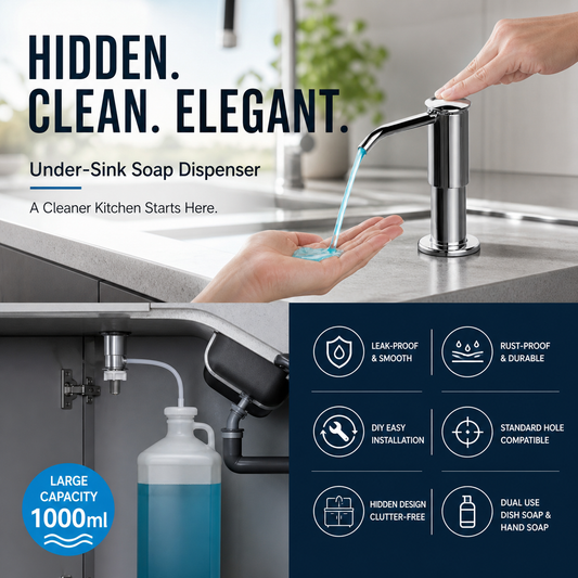 🎉 2026 Sale — Over 48,000 Sold!🧼Built‑in Kitchen Sink Soap Dispenser 🍽️