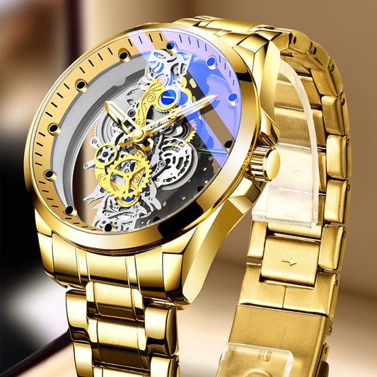 ⌚ LIMITED-TIME 50% OFF! ⚡ Double-Sided Skeleton Watch – Non-Mechanical Tourbillon, Luminous, 30M Waterproof ✨
