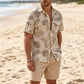 🎉 2026 Sale — Over 44,000 Sold!🌴 Men's Hawaiian Shirt & Shorts 2-Piece Set – Vacation Outfit 👕