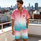 🎉 2026 Sale — Over 44,000 Sold!🌴 Men's Hawaiian Shirt & Shorts 2-Piece Set – Vacation Outfit 👕