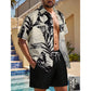 🎉 2026 Sale — Over 44,000 Sold!🌴 Men's Hawaiian Shirt & Shorts 2-Piece Set – Vacation Outfit 👕
