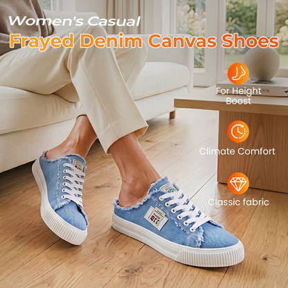 🎉 2026 Sale — Over 25,300 Sold! ⏳ Women’s Denim Mule Sneakers｜Slip-On Backless Casual Shoes 👟✨