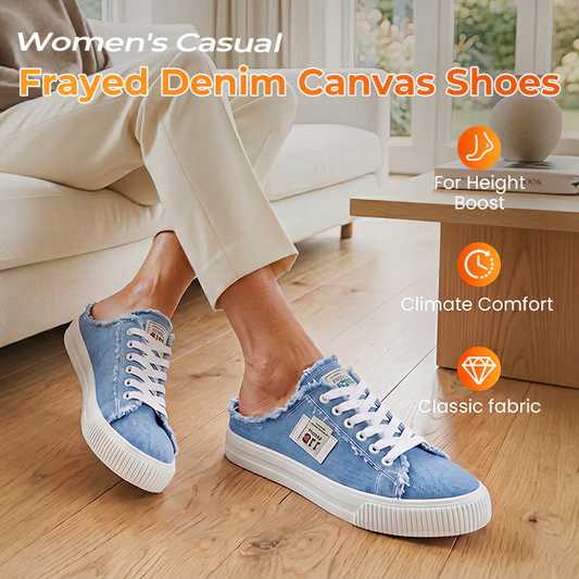 🎉 2026 Sale — Over 25,300 Sold! ⏳ Women’s Denim Mule Sneakers｜Slip-On Backless Casual Shoes 👟✨