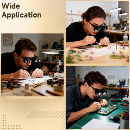 🎉 2026 Sale — Over 24800 Sold!💞 Precision LED Magnifier Glasses‑Hands‑free 🔍