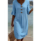 🎉 2026 Sale — Over 31,600 Sold 🔥 Women Solid Ruffle Sleeve V-Neck Midi Dress – Summer Casual Dress 🌸