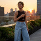 🎉 2026 Sale — Over 25,000 Sold!💞Asymmetrical Waist Wide-Leg Jeans – Curve Friendly 🔥