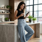 🎉 2026 Sale — Over 25,000 Sold!💞Asymmetrical Waist Wide-Leg Jeans – Curve Friendly 🔥