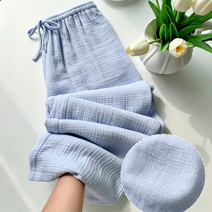 🎉 2026 Sale — Over 34,100 Sold 🌸 Women Crinkle Wide Leg Lounge Pants – Casual Bottoms ☁️