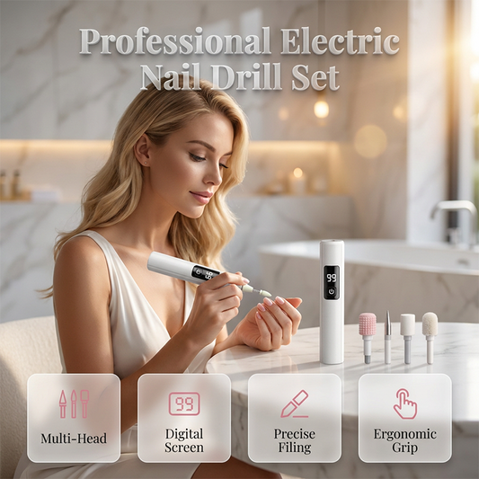 🎉 2026 Sale — Over 35200 Sold! 💎Professional Electric Nail Drill Polisher｜Digital Display Manicure Grinding Machine ✨