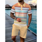 📢📢ONLY $42.99 FOR THE WHOLE 2 PIECES Outfit⏳LAST DAY SALE 50% OFF !!📢Men's Two-Piece Shirt and Shorts Set, Soft Breathable Casual Short Sleeve Top & Shorts Loungewear Set For Daily Summer Wear