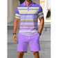 📢📢ONLY $42.99 FOR THE WHOLE 2 PIECES Outfit⏳LAST DAY SALE 50% OFF !!📢Men's Two-Piece Shirt and Shorts Set, Soft Breathable Casual Short Sleeve Top & Shorts Loungewear Set For Daily Summer Wear