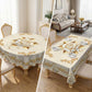 🎉 2026 Sale — Over 58,000 Sold!🌹Luxury Gold Rose Embossed Waterproof Tablecloth｜Stain Resistant Elegant Home Textile ✨