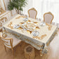 🎉 2026 Sale — Over 58,000 Sold!🌹Luxury Gold Rose Embossed Waterproof Tablecloth｜Stain Resistant Elegant Home Textile ✨