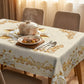 🎉 2026 Sale — Over 58,000 Sold!🌹Luxury Gold Rose Embossed Waterproof Tablecloth｜Stain Resistant Elegant Home Textile ✨