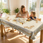 🎉 2026 Sale — Over 58,000 Sold!🌹Luxury Gold Rose Embossed Waterproof Tablecloth｜Stain Resistant Elegant Home Textile ✨