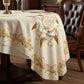 🎉 2026 Sale — Over 58,000 Sold!🌹Luxury Gold Rose Embossed Waterproof Tablecloth｜Stain Resistant Elegant Home Textile ✨