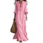 🎉 2026 Sale — Over 32,700 Sold 🌸 Women Ruffle V-Neck Tiered Maxi Dress – Summer Long Dress ⏰