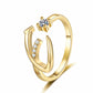 🎉 2026 Sale — Over 21500 Sold!💞 Sparkle Adjustable Initial Ring‑Personalized ✨