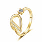 🎉 2026 Sale — Over 21500 Sold!💞 Sparkle Adjustable Initial Ring‑Personalized ✨