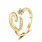 🎉 2026 Sale — Over 21500 Sold!💞 Sparkle Adjustable Initial Ring‑Personalized ✨