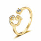 🎉 2026 Sale — Over 21500 Sold!💞 Sparkle Adjustable Initial Ring‑Personalized ✨