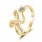 🎉 2026 Sale — Over 21500 Sold!💞 Sparkle Adjustable Initial Ring‑Personalized ✨