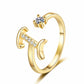 🎉 2026 Sale — Over 21500 Sold!💞 Sparkle Adjustable Initial Ring‑Personalized ✨