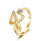 🎉 2026 Sale — Over 21500 Sold!💞 Sparkle Adjustable Initial Ring‑Personalized ✨