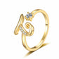 🎉 2026 Sale — Over 21500 Sold!💞 Sparkle Adjustable Initial Ring‑Personalized ✨