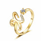🎉 2026 Sale — Over 21500 Sold!💞 Sparkle Adjustable Initial Ring‑Personalized ✨