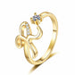 🎉 2026 Sale — Over 21500 Sold!💞 Sparkle Adjustable Initial Ring‑Personalized ✨