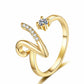 🎉 2026 Sale — Over 21500 Sold!💞 Sparkle Adjustable Initial Ring‑Personalized ✨