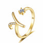 🎉 2026 Sale — Over 21500 Sold!💞 Sparkle Adjustable Initial Ring‑Personalized ✨