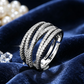 🎉 2026 Sale — Over 26,800 Sold! ✨Luxury Multi-Band Crossover Open Ring｜Pavé Cubic Zirconia Fashion Jewelry