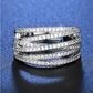 🎉 2026 Sale — Over 26,800 Sold! ✨Luxury Multi-Band Crossover Open Ring｜Pavé Cubic Zirconia Fashion Jewelry