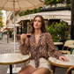 🎉 2026 Sale — Over 29,400 Sold ⏰ Women Leopard V-Neck Tie Front Top – Ruffle Cuff Casual Blouse 🐆