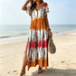 👗 2026 Sale — 28,600 Sold!💛 Women’s Tie Dye V Neck Maxi Dress – Summer Essential 🌈