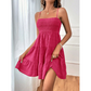 🎉 2026 Sale — Over 32,700 Sold ⏳ Women Smocked Tiered Mini Dress – Adjustable Strap A-Line Dress ✨