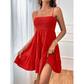 🎉 2026 Sale — Over 32,700 Sold ⏳ Women Smocked Tiered Mini Dress – Adjustable Strap A-Line Dress ✨