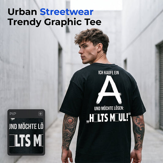 🎉 2026 Sale — Over 35,200 Sold 👕 Men's Back Letter Print Tee – Streetwear Top 🛹