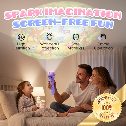 🎉 2026 Sale — Over 18,000 Sold!🔦 Kids Early Education Projector Torch‑Bedtime Story Projection Toy ✨