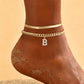 🎉 2026 Sale — Over 27,600 Sold!✨ Dainty Layered Gold Initial Anklets for Women – Personalized Summer Foot Jewelry 🦶