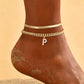 🎉 2026 Sale — Over 27,600 Sold!✨ Dainty Layered Gold Initial Anklets for Women – Personalized Summer Foot Jewelry 🦶