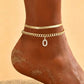 🎉 2026 Sale — Over 27,600 Sold!✨ Dainty Layered Gold Initial Anklets for Women – Personalized Summer Foot Jewelry 🦶