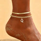 🎉 2026 Sale — Over 27,600 Sold!✨ Dainty Layered Gold Initial Anklets for Women – Personalized Summer Foot Jewelry 🦶